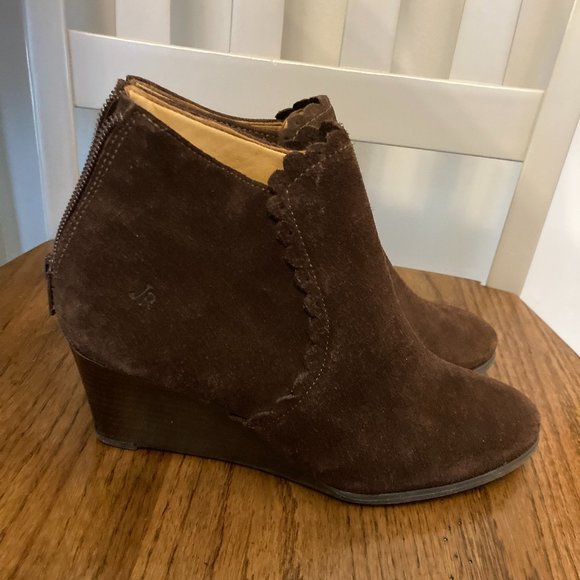 Jack Rogers Scallop Trim Wedge Emery Ankle Booties - Picture 4 of 5
